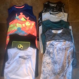 9 Athletic Sleeveless Tank Shirts Boys Size Small